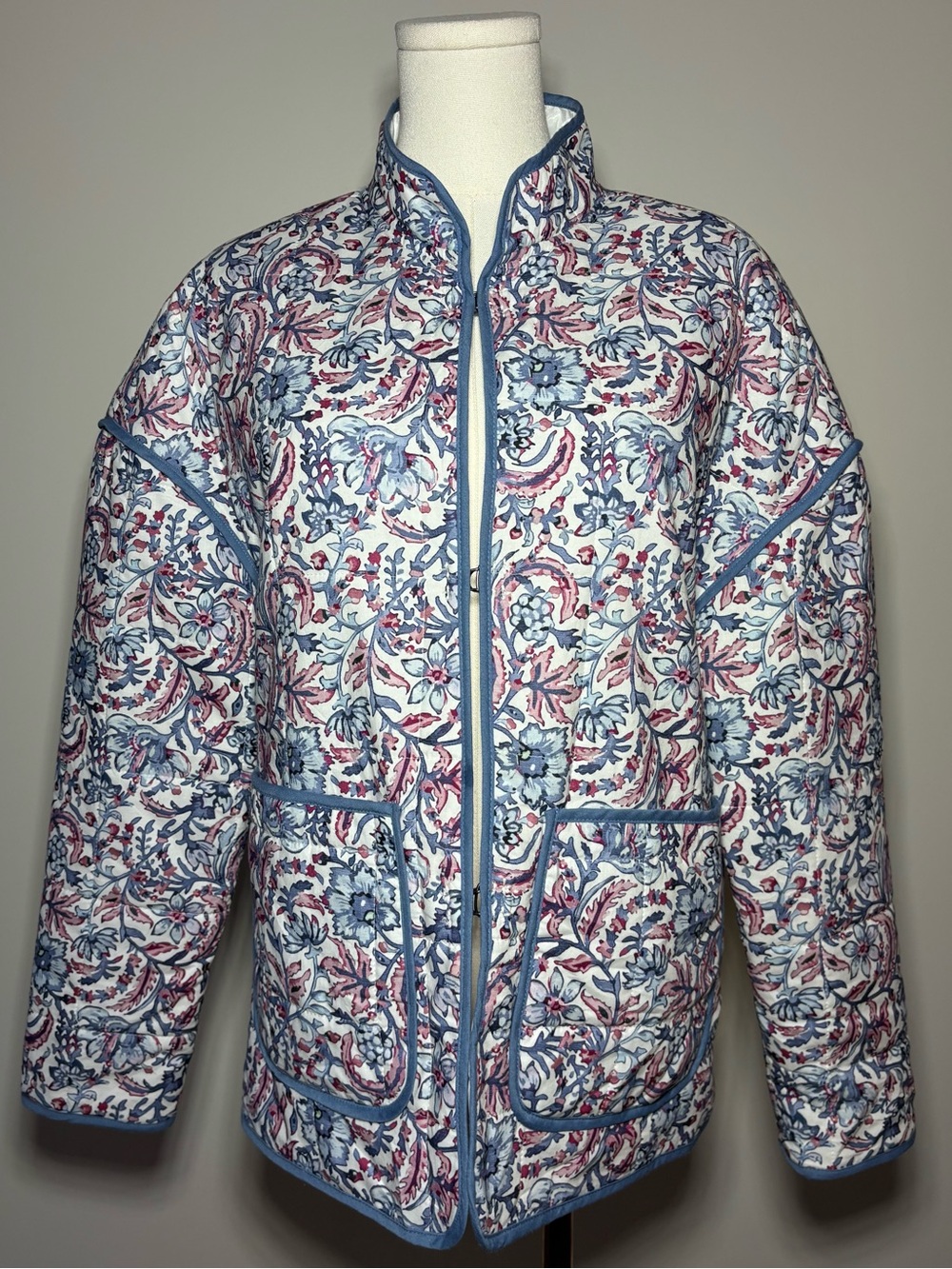 7 For All Mankind Floral Quilted Light Jacket